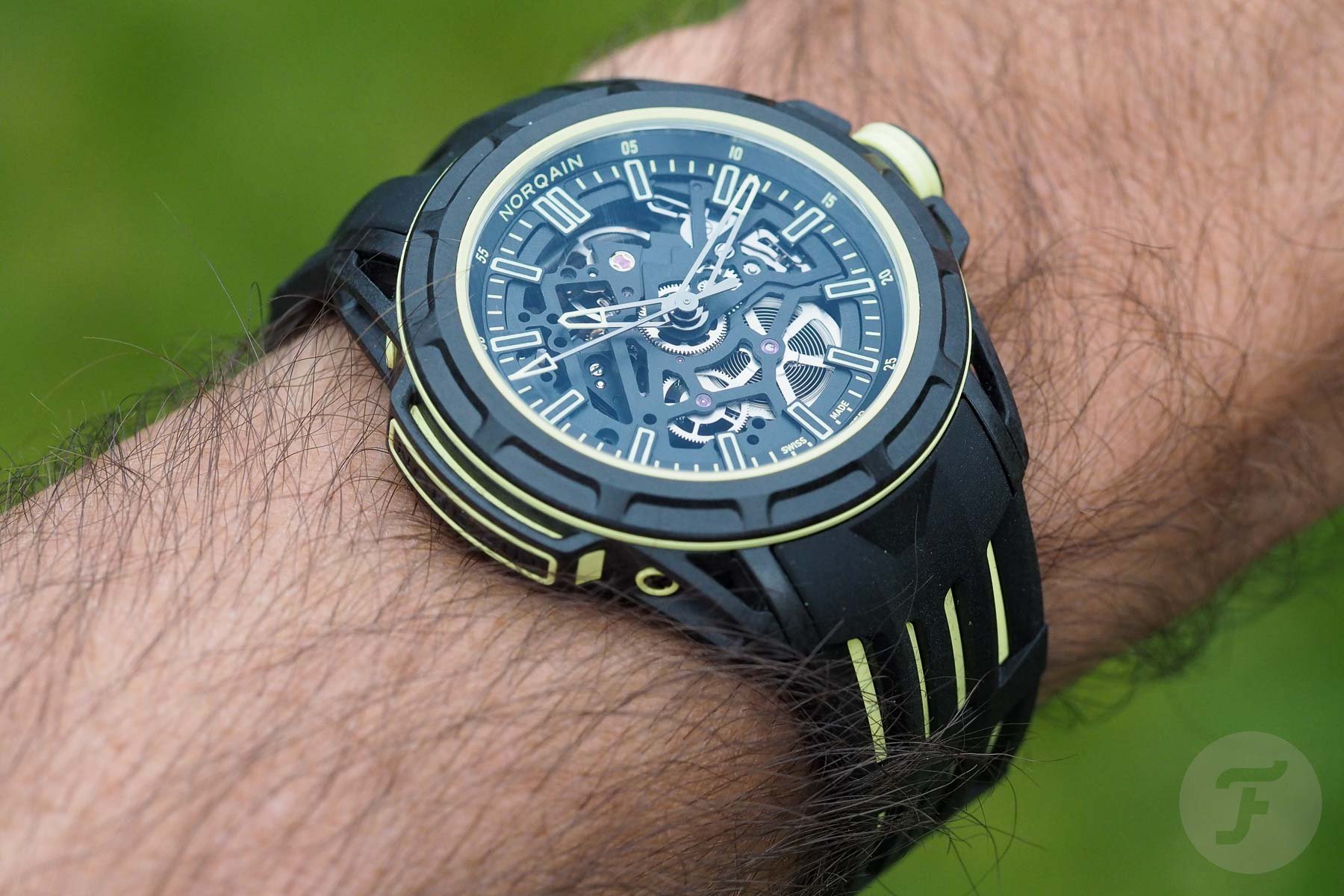 Norqain Wild One Skeleton X-Lite wrist shot