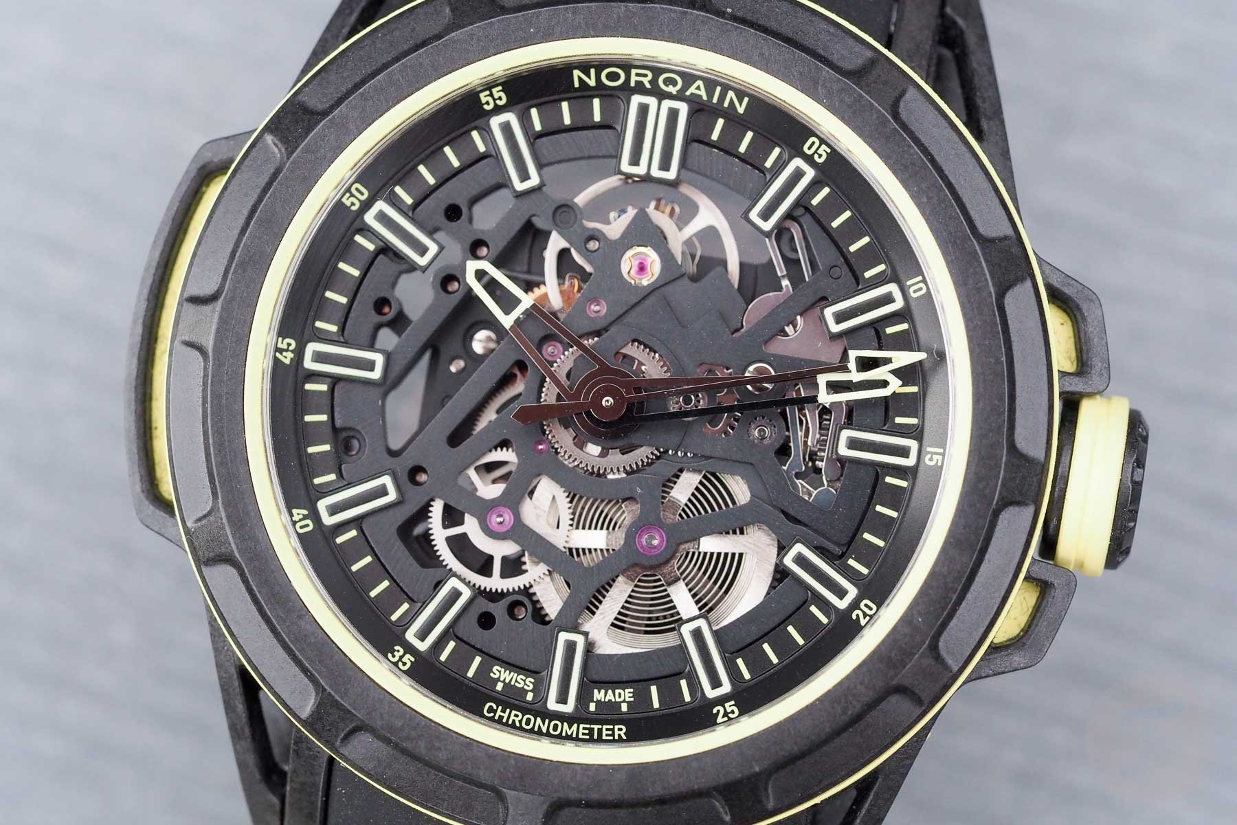 Norqain Wild One Skeleton X-Lite dial macro