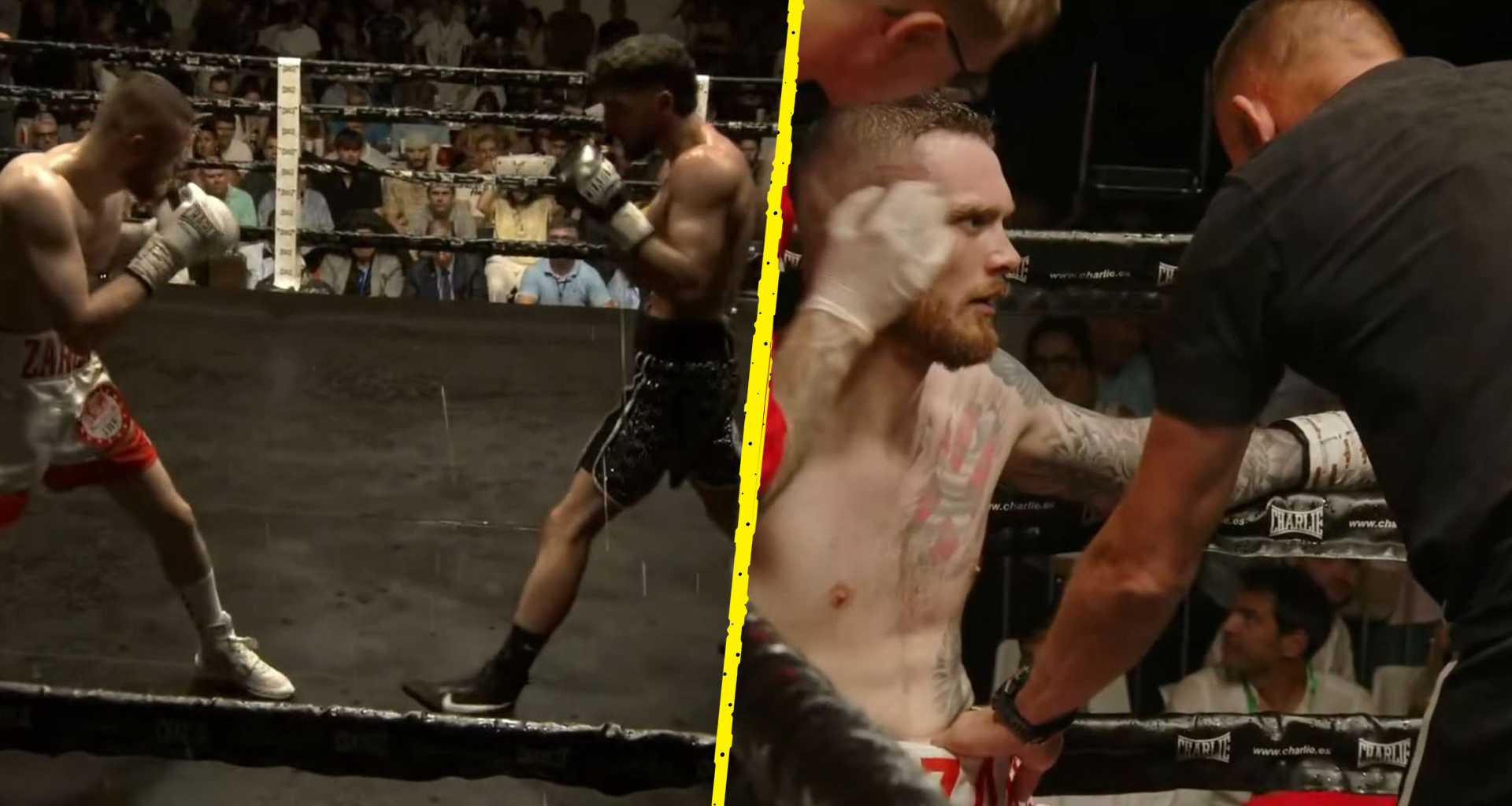 Boxing title fight abandoned after storm halts event in dramatic scenes