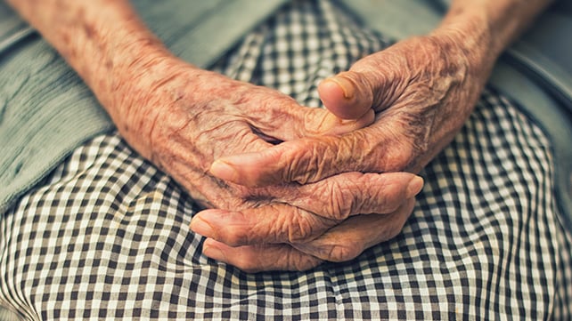 Elderly hands