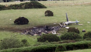 Three dead after Royal Navy helicopter crashes in Devon field