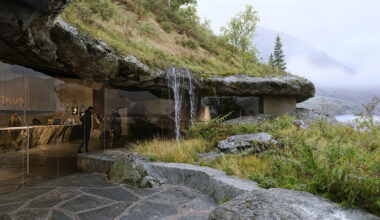 PAX imagines cavernous museum embedded into norway's landscape