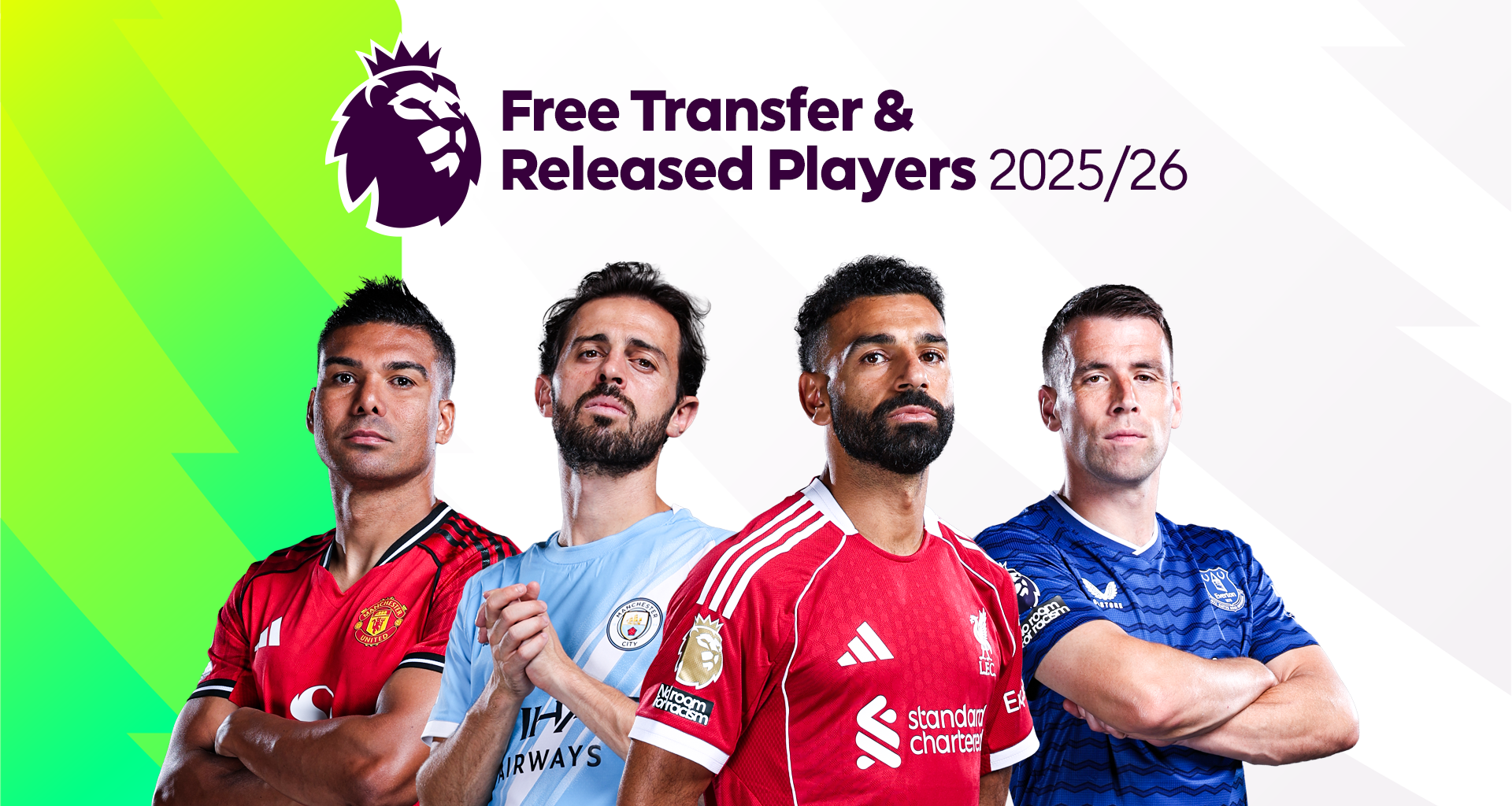 Premier League clubs' released lists