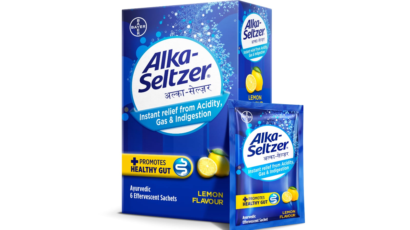 Bayer India's new launch Alka Seltzer combines probiotics and antacid in one single effervescent powder sachet.