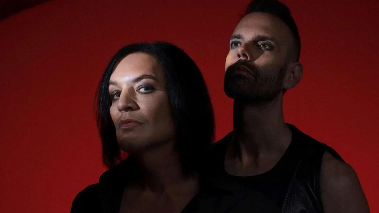 Brian Molko and Stefan Olsdal of Placebo in an Attitude magazine photoshoot