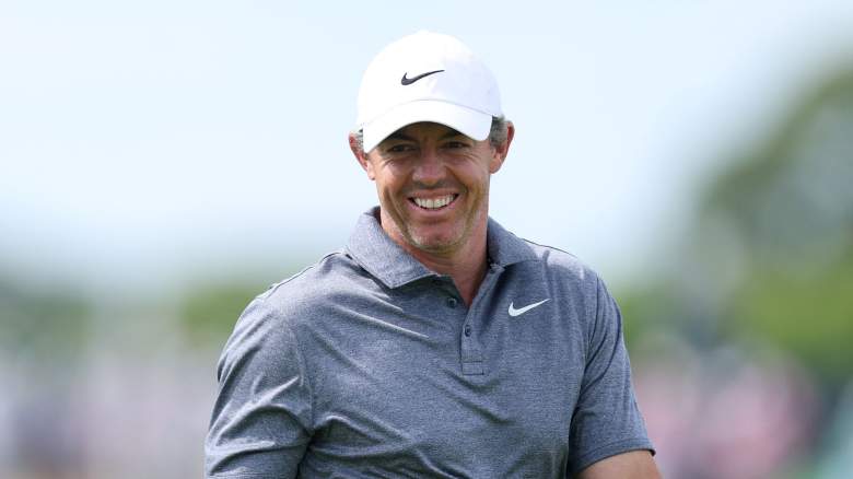 Rory McIlroy of Northern Ireland reacts after making par on the seventh green during the second round of the 126th U.S. OPEN at Shinnecock Hills Golf Club on June 19, 2026 in Southampton, New York