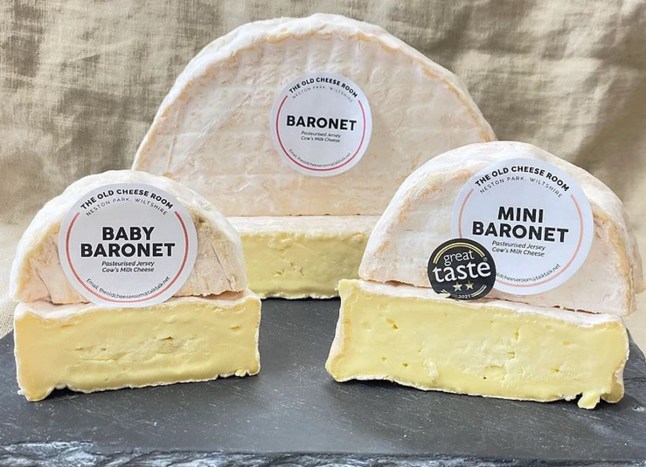 Undated handout photo courtesy of the Old Cheese Room of a range of Baronet cheeses.