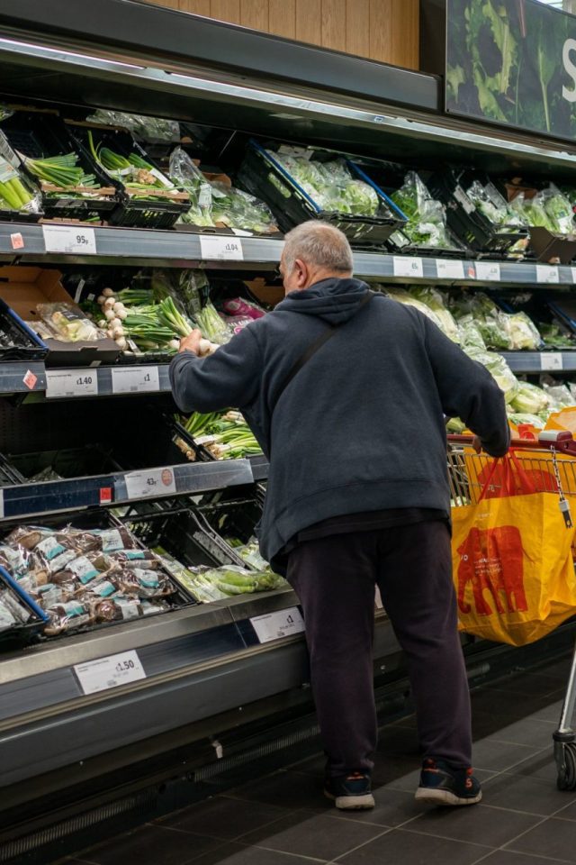 File photo dated 15/10/21 of shoppers in a supermarket. Shop price inflation has eased for the sixth month in a row as retailers compete fiercely for customers ahead of Christmas, figures show. Shop prices were 4.3% higher than last November, down from October's 5.2% and the lowest inflation since last June, according to the British Retail Consortium (BRC)-NielsenIQ Shop Price Index. Issue date: Tuesday November 28, 2023. PA Photo. See PA story CONSUMER Prices. Photo credit should read: Aaron Chown/PA Wire