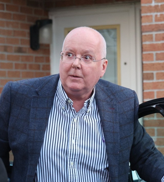 PICTURE ADVISORY. Editors of newspapers printed or that have editions circulating in Scotland and all Internet subscribers or broadcasters whose content is visible in Scotland are advised to seek legal advice before publication of this photograph as, under Scottish Law, the use of a picture of an untried person may be held to be in Contempt of Court. Peter Murrell, former SNP chief executive and husband of ex-first minister Nicola Sturgeon, arriving at his home in Uddingston, Glasgow, on Thursday evening, he was charged in connection with embezzlement of SNP funds following a police investigation into the party's finances. Picture date: Thursday April 18, 2024. PA Photo. See PA story POLITICS SNP. Photo credit should read: Robert Perry/PA Wire