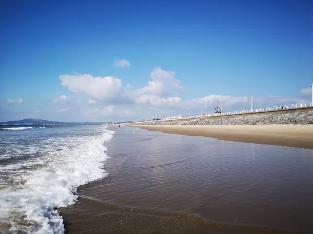 Aberavon Seafront is one of Wales' longest sandy beaches which stretches for two miles and has a new erosion control promenade to prevent sea damage.; Shutterstock ID 2125435214; purchase_order: -; job: -; client: -; other: -