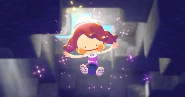 Pokémon Pokopia screenshot of Ditto falling