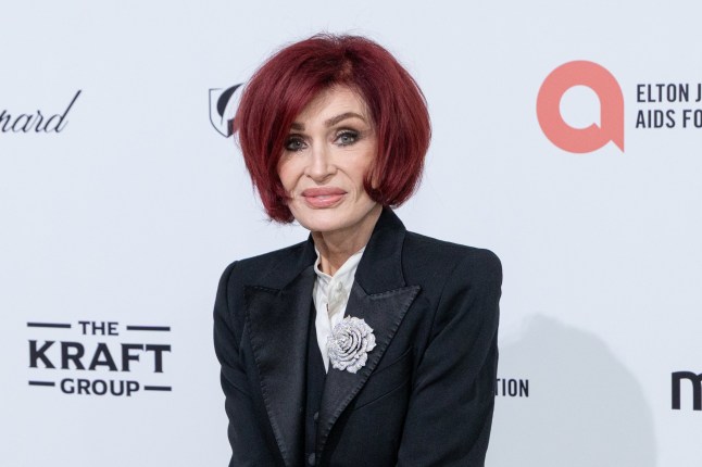 Sharon Osbourne arrives at the 34th Annual Elton John AIDS Foundation Academy Awards Viewing Party on Sunday, March 15, 2026, in West Hollywood, Calif. (Photo by Willy Sanjuan/Invision/AP)