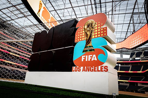 Inglewood, CA - May 12, 2026 : The Los Angeles World Cup 2026 Host Committee hold a media event at SoFi Stadium marking 30 days until the opening FIFA World Cup 2026 on Tuesday, May 12, 2026 in Inglewood, CA. (Jason Armond / Los Angeles Times via Getty Images)