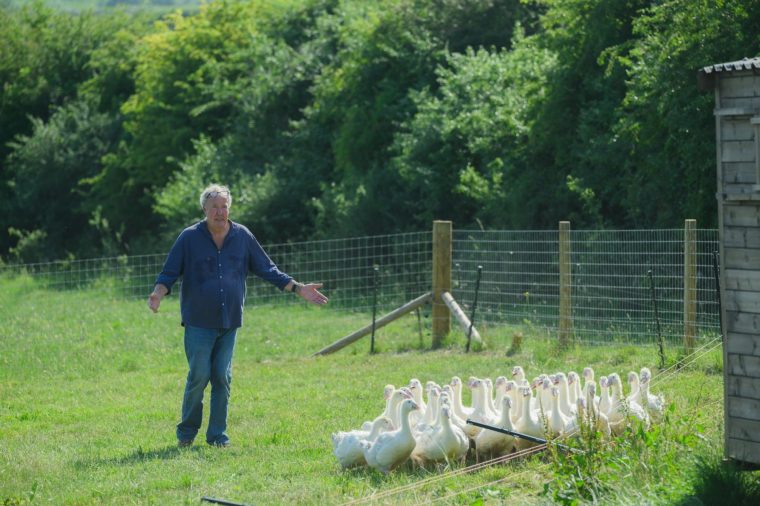 EMBARGOED TO 0001 TUESDAY MAY 26 Undated Handout Photo from Clarkson's Farm. Pictured: Jeremy Clarkson. See PA Feature SHOWBIZ TV Quickfire Clarkson Farm. WARNING: This picture must only be used to accompany PA Feature SHOWBIZ TV Quickfire Clarkson Farm. PA Photo. Picture credit should read: Prime Video. NOTE TO EDITORS: This picture must only be used to accompany PA Feature SHOWBIZ TV Quickfire Clarkson Farm. Editors, please note this is under an embargo until 00:01 on Tuesday, May 26