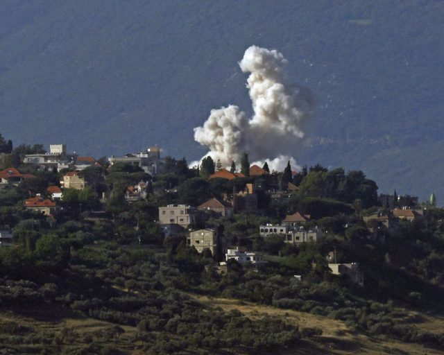 Smoke rises following Israeli bombardment in southern Lebanon as seen from a position across the border in the Upper Galilee in northern Israel on May 31, 2026. Israeli Prime Minister Benjamin Netanyahu vowed to push deeper into Lebanon after his military took over the medieval castle of Beaufort on May 31, calling it a 