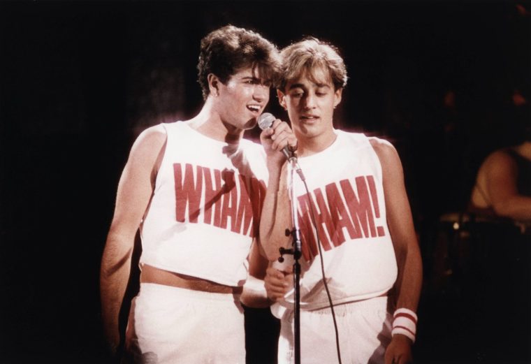 UNITED KINGDOM - OCTOBER 28: HAMMERSMITH ODEON Photo of WHAM!, George Michael & Andrew Ridgely (Photo by Pete Still/Redferns)