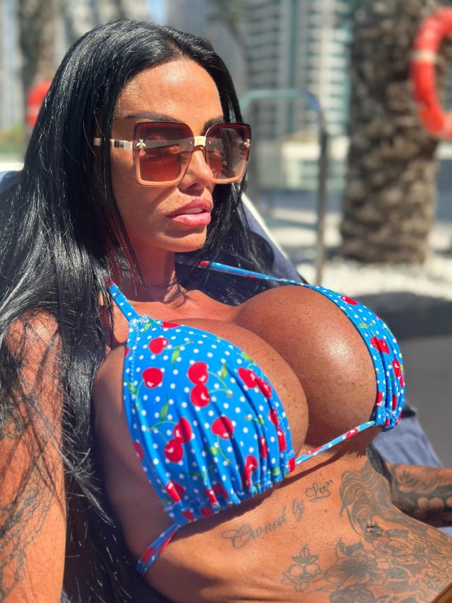 BGUK_3600866 - *PREMIUM-EXCLUSIVE* DUBAI, UNITED ARAB EMIRATES MUST CALL FOR PRICING BEFORE USAGE - Former Glamour model and reality TV star Katie Price looks carefree as she soaked up the sunshine in Dubai. The model was seen wearing a striking blue cherry-print bikini while enjoying some downtime in the UAE. The television personality appeared in good spirits as she lounged poolside, topping up her tan and taking a break from the ongoing personal drama that has recently dominated headlines. Katie's return to Dubai comes shortly after she publicly broke her silence over a deeply personal relationship situation, revealing details of an emotional and desperate effort to help free her husband, Lee Andrews from Dubai. Speaking candidly, the star described a whirlwind trip involving visits to a court, jail and police station as she attempted to secure his release, sharing the stress and uncertainty she faced during the ordeal. The latest getaway also arrives amid growing speculation surrounding the couple's relationship. Recent reports have highlighted a mystery after Lee Andrews reportedly unfollowed Katie on Instagram, sparking widespread discussion among fans and followers. The social media development comes as Katie herself has recently returned to the platform following a ban, placing the pair's online activity firmly under the spotlight. Despite the ongoing rumours and media attention, Katie appeared determined to enjoy a moment of relaxation under the Dubai sun, cutting a glamorous figure in her eye-catching swimwear as she unwound by the pool. With questions continuing to swirl around her personal life, the star's latest appearance is sure to keep fans talking as they await further updates on both her relationship status and the circumstances surrounding the recent headlines. Pictured: Katie Price - Jordan BACKGRID UK 3 JUNE 2026 UK: +44 208 344 2007 / uksales@backgrid.com USA: +1 310 798 9111 / usasales@backgrid.com *Pictures Containing Children Please Pixelate Face Prior To Publication*