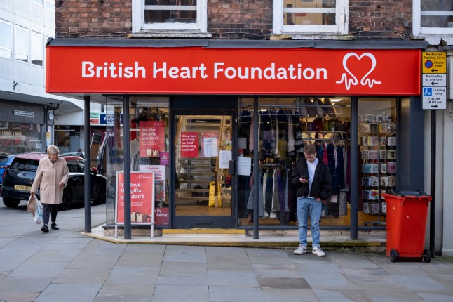 British Heart Foundation charity shop on 28th January 2026 in Shrewsbury, United Kingdom. Shrewsbury is a market town, civil parish and the county town of Shropshire. (photo by Mike Kemp/In Pictures via Getty Images)