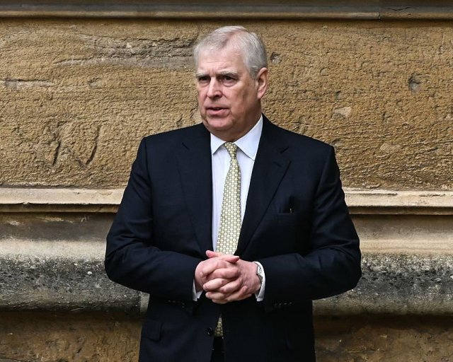 Britain's Prince Andrew, Duke of York reacts as he arrives at St. George's Chapel, Windsor Castle, to attend the Easter Mattins Service, on March 31, 2024. (Photo by JUSTIN TALLIS / AFP) (Photo by JUSTIN TALLIS/AFP via Getty Images)