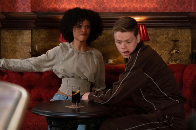 Jasmine Fisher slapping Oscar Branning in EastEnders