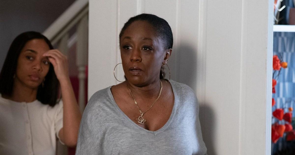Denise struggling to cope in EastEnders as she removes her head wrap | Soaps