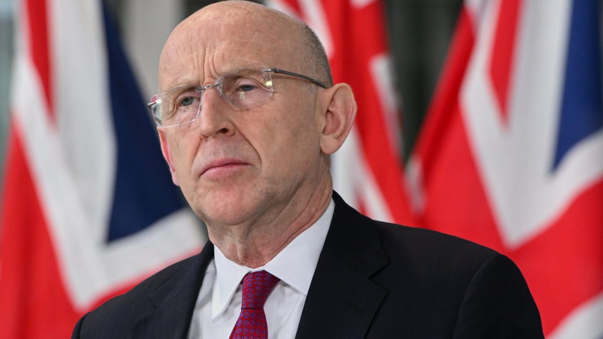(FILE PHOTO) John Healey Resigns as UK Defence Secretary LONDON, ENGLAND - MAY 22: Britain's Defence Secretary John Healey attends a press conference following a deal on the Chagos Islands at Northwood Military Headquarters on May 22, 2025, in London, England. UK Prime Minister Keir Starmer announced he had signed an agreement to return the remote Chagos Islands to Mauritius in return for continued use of a key military base. (Photo by Thomas Krych - WPA Pool/Getty Images)