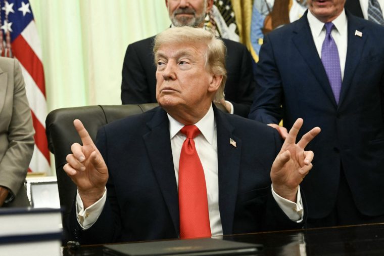 TOPSHOT - US President Donald Trump speaks before signing a proclamation in the Oval Office of the White House in Washington, DC, on June 11, 2026. (Photo by Kent NISHIMURA / AFP via Getty Images)US President Donald Trump has signed a peace deal with Iran. (Picture: Kent Nishimura/AFP via Getty Images)