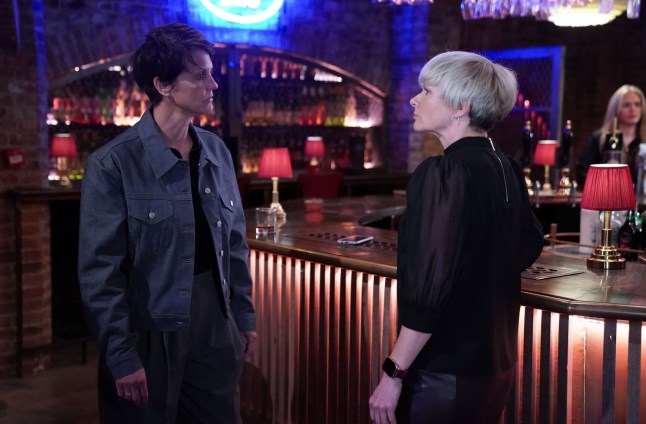 Eve and Nicola square up to one another in EastEnders
