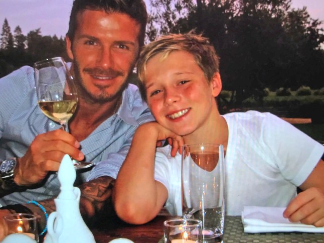 David Beckham with Brooklyn