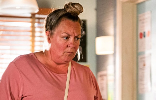 Karen looks thoughtful in EastEnders