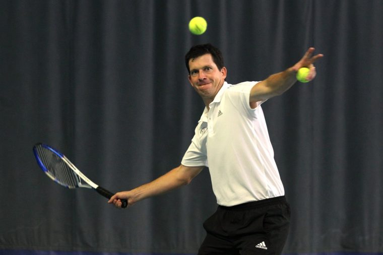Pr Shoot - Jaguar PR Shoot - The Harbour Club, Chelsea - 29/10/11 Dealer Tennis event - The Harbour Club with Tim Henman and Andrew Castle Mandatory Credit: Action Images / Paul Childs