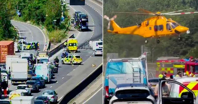 crash on M25 Traffic held on M25 after 'serious' crash picture: @luke_8m/ national highways