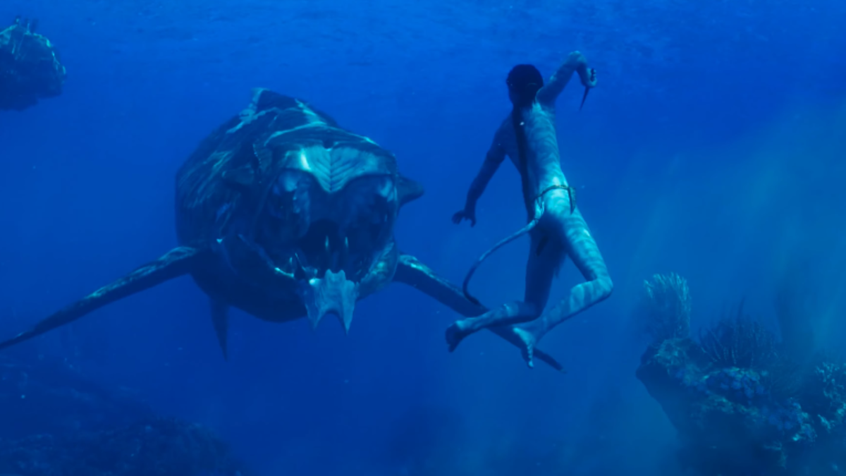 The Akula, an alien sea creature from the movie Avatar: The Way of Water