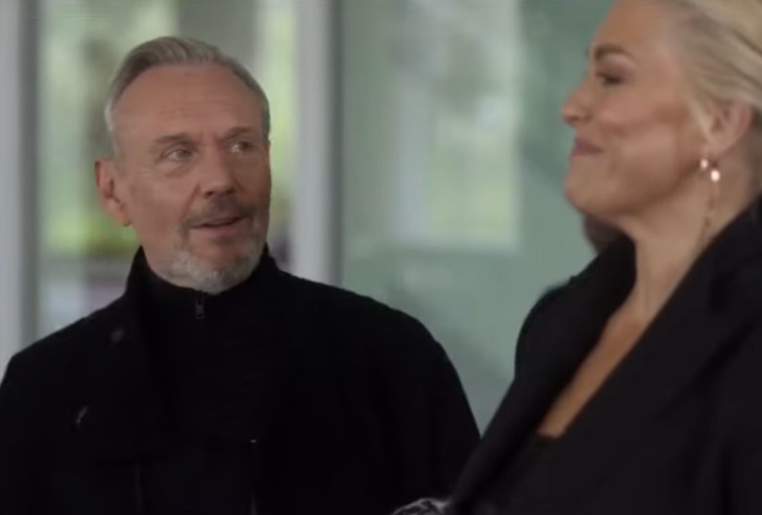 Anthony Head as Rupert Mannion, alongside Hannah Waddingham, in the Apple TV+ comedy ‘Ted Lasso’