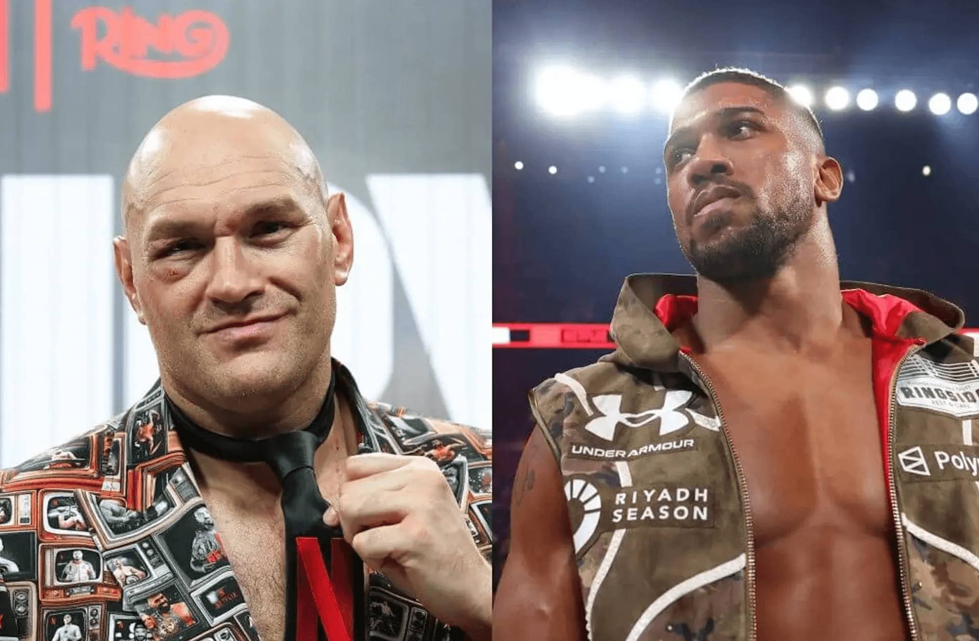 A combined image of Tyson Fury and Anthony Joshua