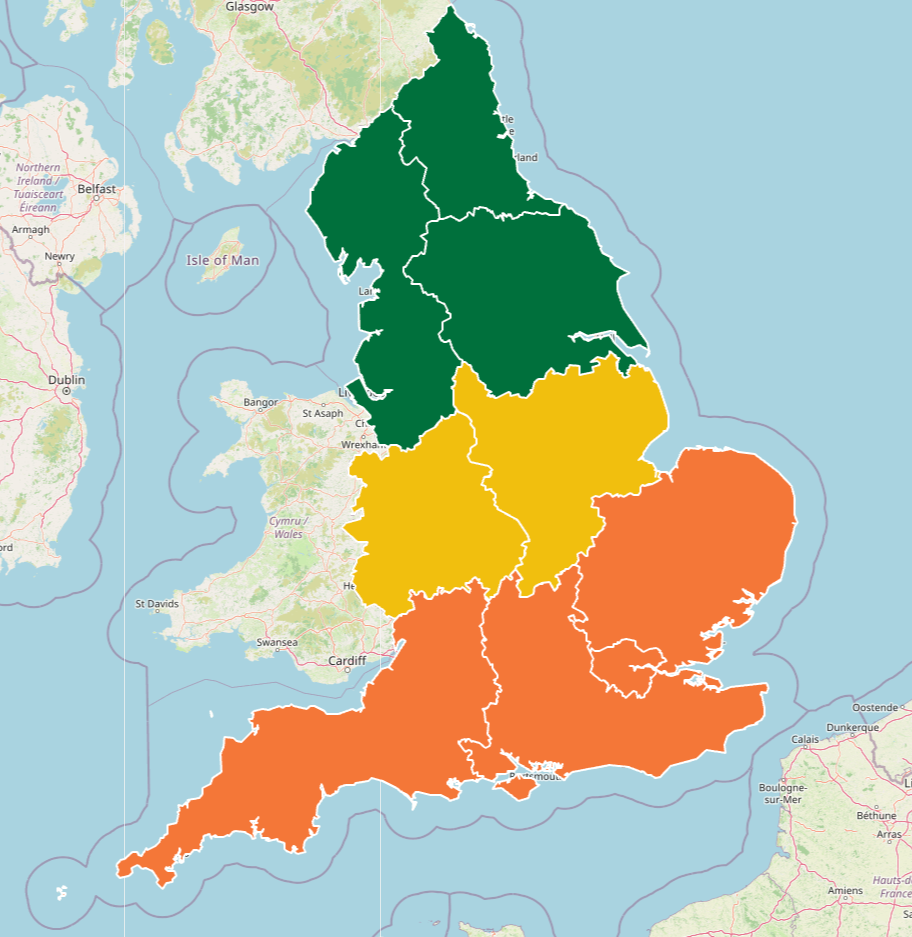 Amber and yellow heat health alerts are also in place across parts of England