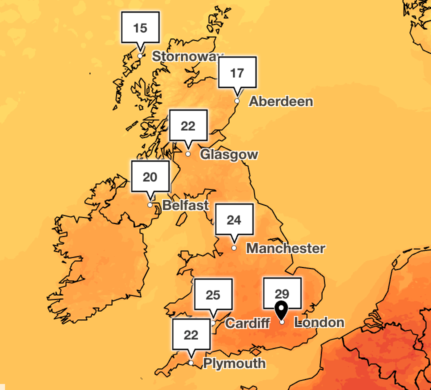It will be hotter than Ibiza on Sunday