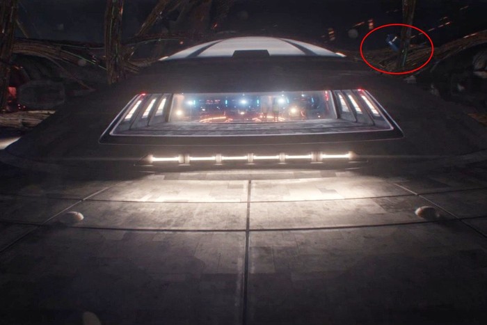 The Enterpise and the TARDIS (circled) in Star Trek: Strange New Worlds The Enterpise and the TARDIS (circled) in Star Trek: Strange New Worlds