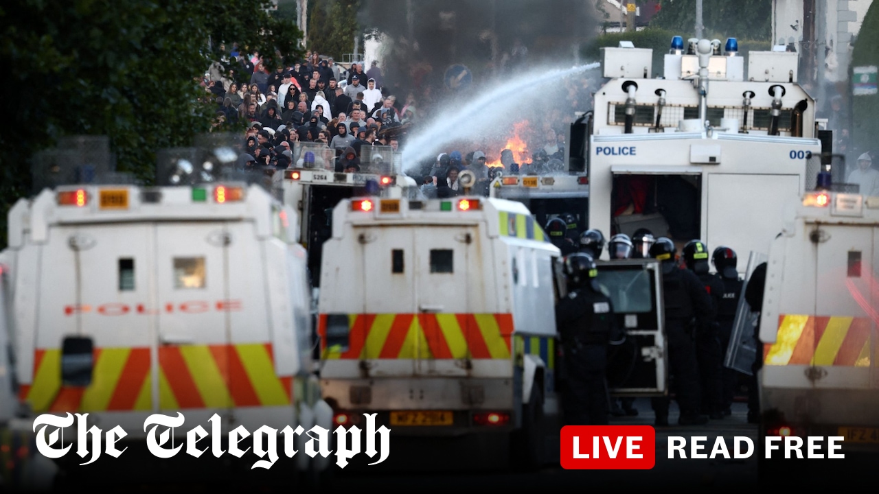 Belfast attack: Rioters clash with police near migrant hotel