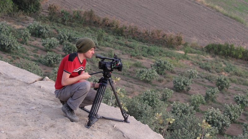 Mark Cousins filming in Kurdistan