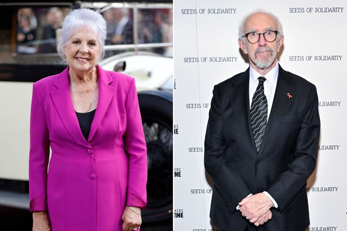 Mavis Eccleston Images of Penelope Wilton and Jonathan Pryce at different premieres, put side by side.