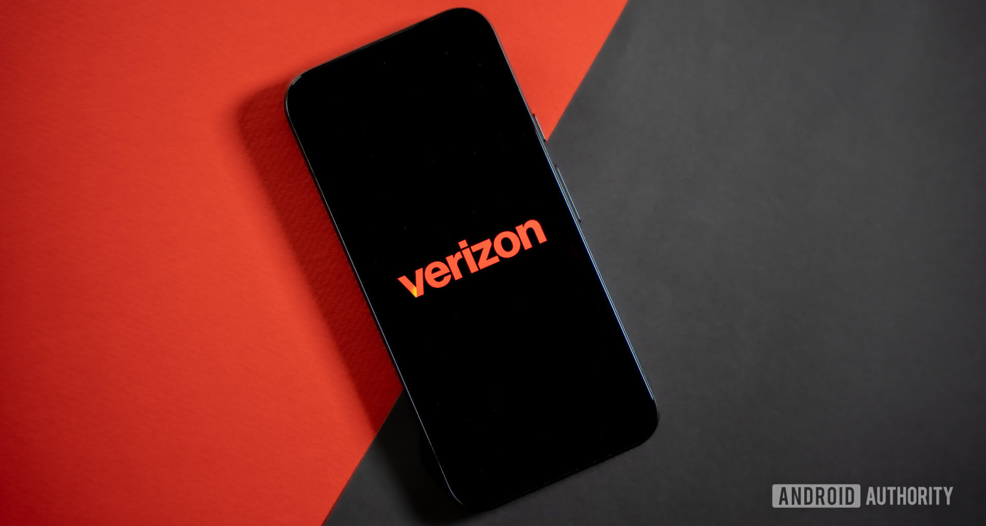 Verizon Wireles logo on phone stock photo 3
