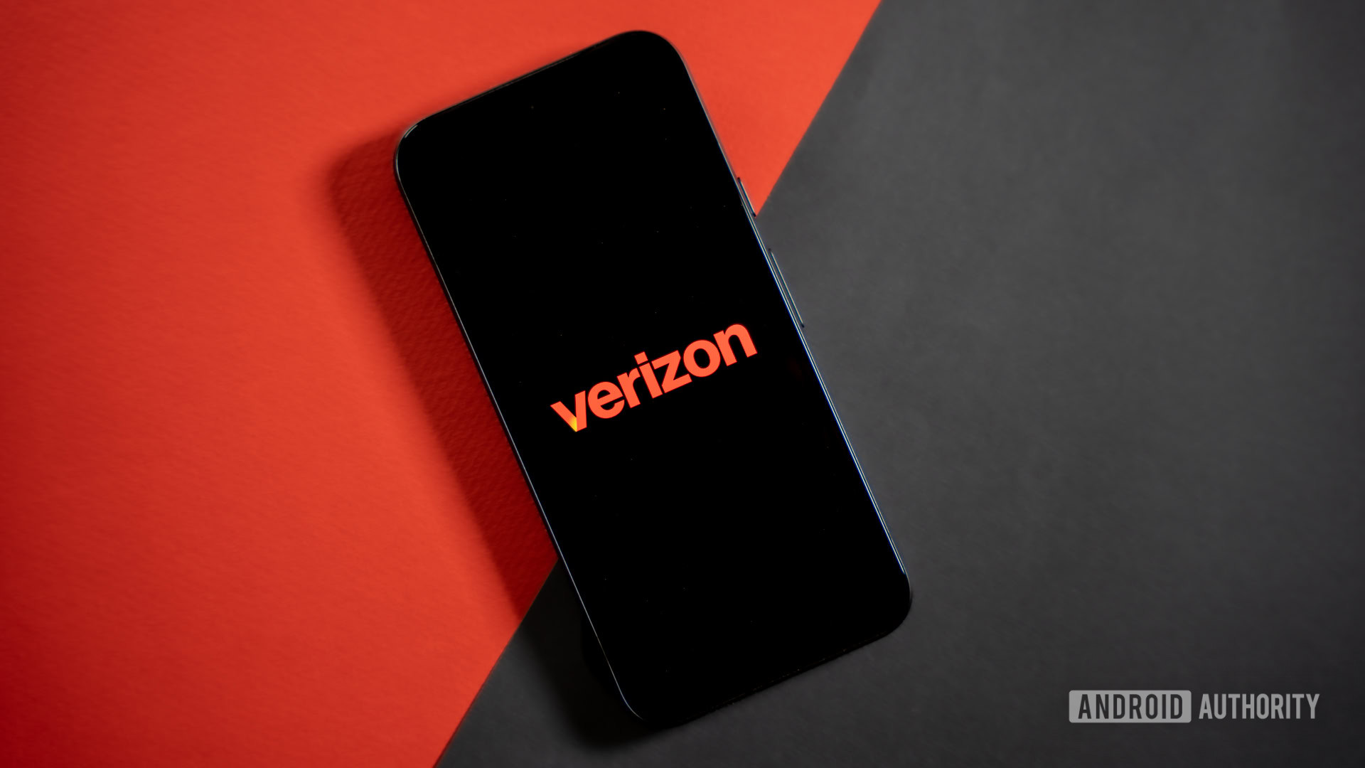 Verizon Wireles logo on phone stock photo 3 Verizon Wireles logo on phone stock photo 3