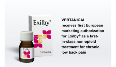 VERTANICAL Receives First European Marketing Authorization for Exilby® as a First-in-Class Non-Opioid Treatment for Chronic Low Back Pain