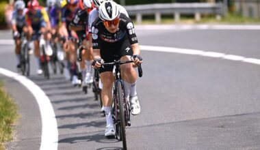Eva Van Agt (FDJ United - SUEZ) leads the breakaway during stage 8 of the 2026 Giro d'Italia Women, a 106km stage from Rivoli to Sestriere, Italy. (Photo by Luc Claessen/Getty Images)