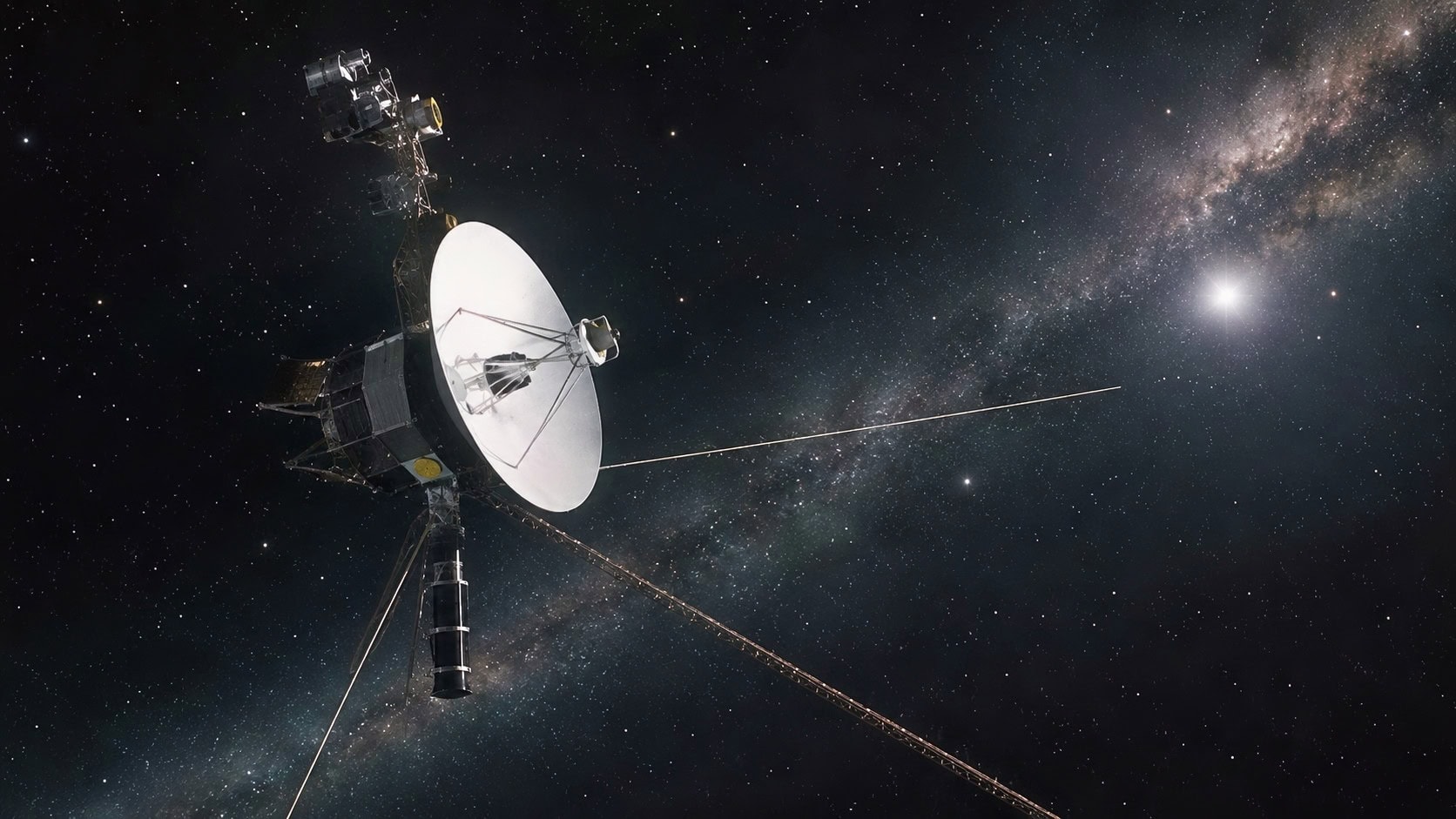 Voyager Probe in Deep Space