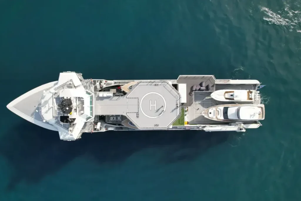 How Mark Zuckerberg's $100M support yacht differs from a superyacht with its unusual features such as a basketball court
