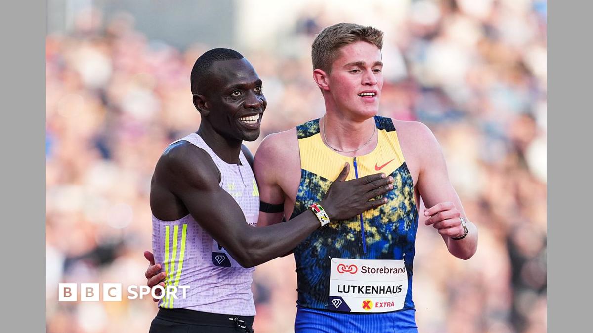 Wanyonyi (left) finished second to Lutkenhaus (right)