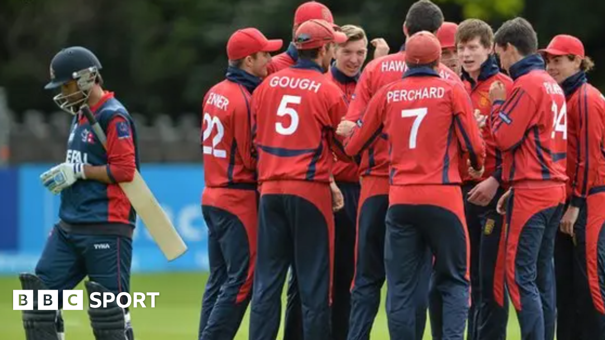 Jersey celebrate taking a Nepal wicket