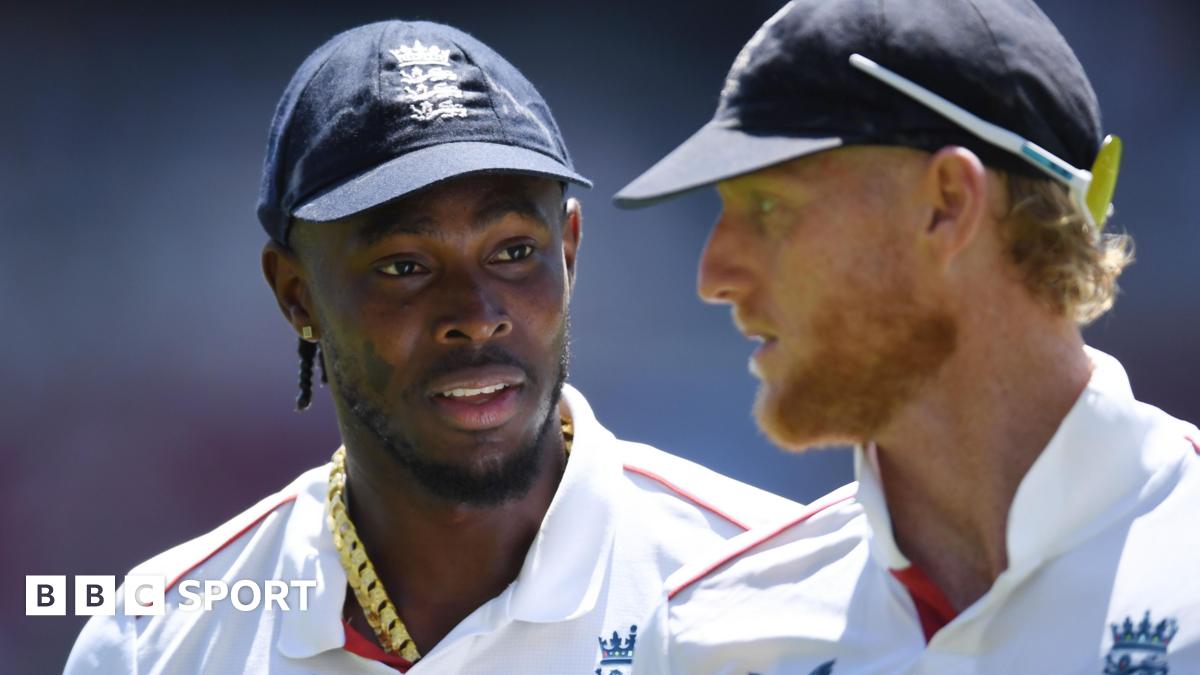 Jofra Archer and Ben Stokes pictured on the field during the Ashes